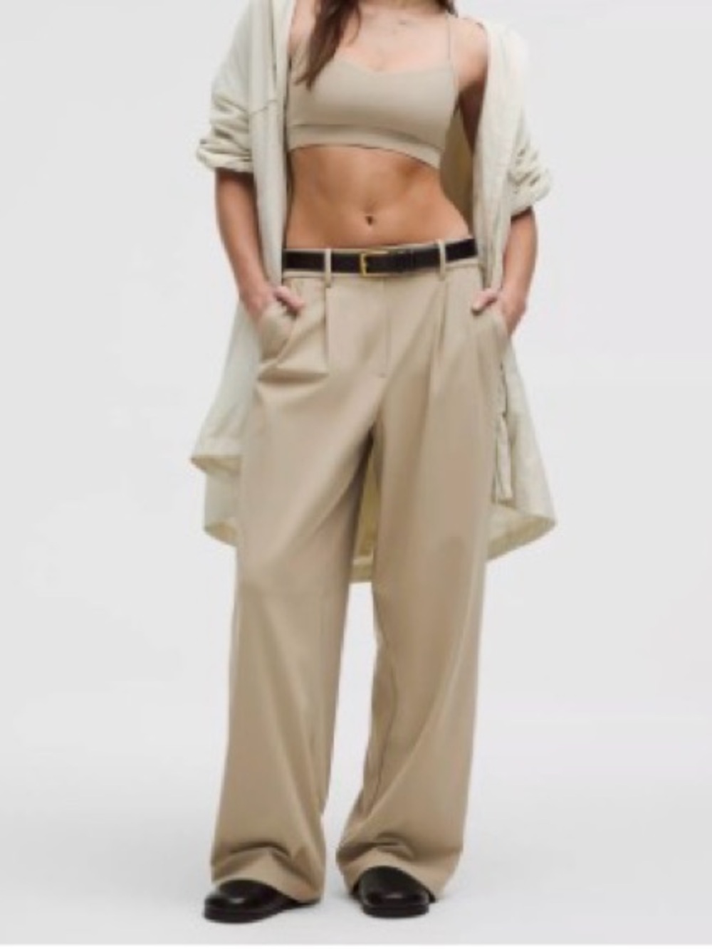 Lululemon Daydrift High-Rise Wide-Leg Trouser *Short in Sheer Oak